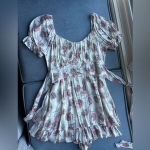 ILLA ILLA pink floral mini dress (with built in shorts)